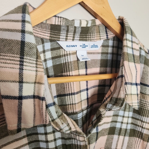 Old Navy 3X long sleeve flannel NWOT - Picture 3 of 6